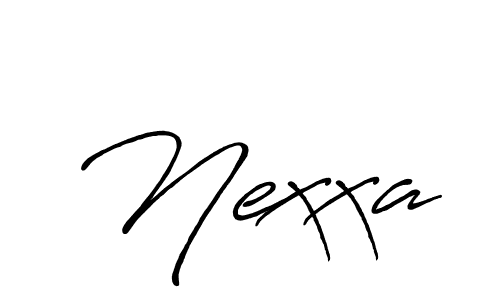 How to make Nexxa signature? Antro_Vectra_Bolder is a professional autograph style. Create handwritten signature for Nexxa name. Nexxa signature style 7 images and pictures png