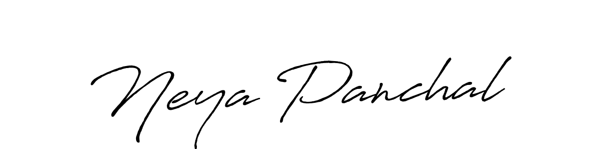 Neya Panchal stylish signature style. Best Handwritten Sign (Antro_Vectra_Bolder) for my name. Handwritten Signature Collection Ideas for my name Neya Panchal. Neya Panchal signature style 7 images and pictures png