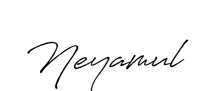 Make a beautiful signature design for name Neyamul. With this signature (Antro_Vectra_Bolder) style, you can create a handwritten signature for free. Neyamul signature style 7 images and pictures png