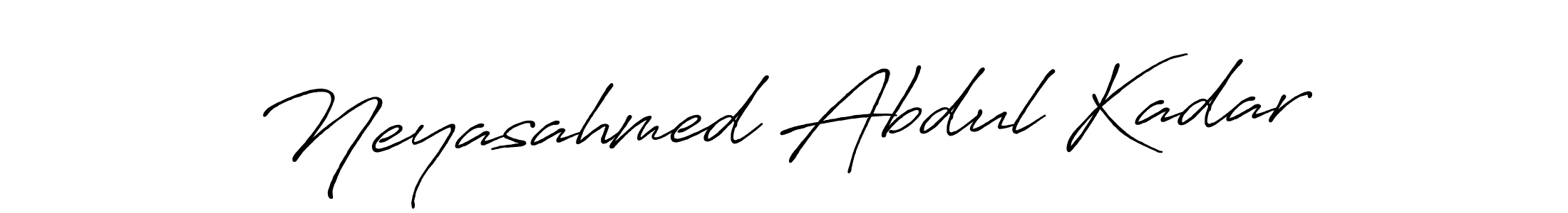 Antro_Vectra_Bolder is a professional signature style that is perfect for those who want to add a touch of class to their signature. It is also a great choice for those who want to make their signature more unique. Get Neyasahmed Abdul Kadar name to fancy signature for free. Neyasahmed Abdul Kadar signature style 7 images and pictures png