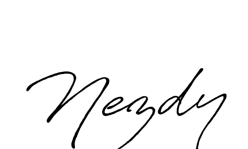 How to make Nezdy signature? Antro_Vectra_Bolder is a professional autograph style. Create handwritten signature for Nezdy name. Nezdy signature style 7 images and pictures png