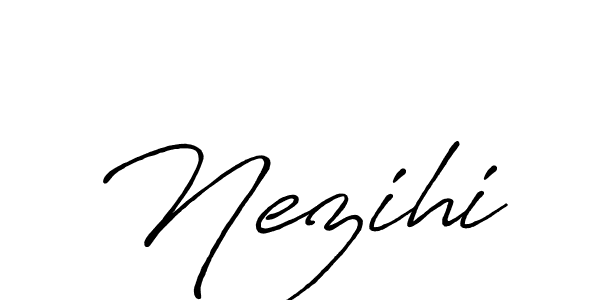 Create a beautiful signature design for name Nezihi. With this signature (Antro_Vectra_Bolder) fonts, you can make a handwritten signature for free. Nezihi signature style 7 images and pictures png