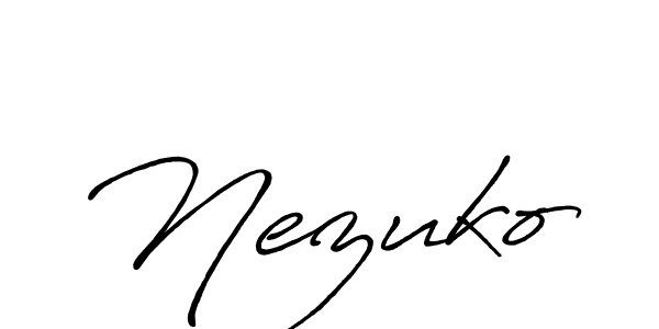 Also You can easily find your signature by using the search form. We will create Nezuko name handwritten signature images for you free of cost using Antro_Vectra_Bolder sign style. Nezuko signature style 7 images and pictures png
