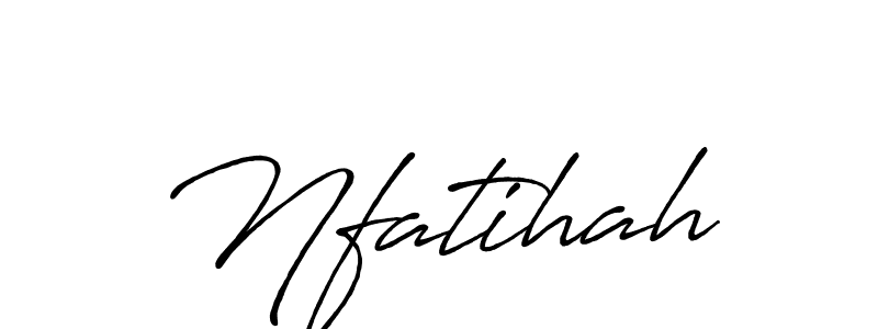 if you are searching for the best signature style for your name Nfatihah. so please give up your signature search. here we have designed multiple signature styles  using Antro_Vectra_Bolder. Nfatihah signature style 7 images and pictures png