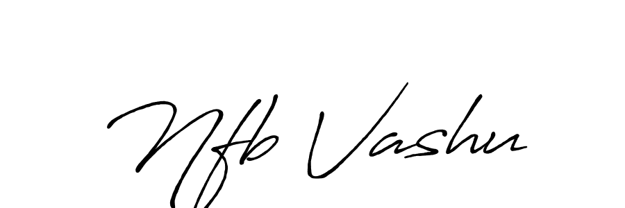 Create a beautiful signature design for name Nfb Vashu. With this signature (Antro_Vectra_Bolder) fonts, you can make a handwritten signature for free. Nfb Vashu signature style 7 images and pictures png