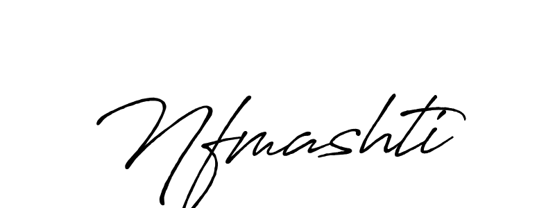 How to make Nfmashti name signature. Use Antro_Vectra_Bolder style for creating short signs online. This is the latest handwritten sign. Nfmashti signature style 7 images and pictures png