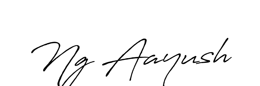 Make a beautiful signature design for name Ng Aayush. With this signature (Antro_Vectra_Bolder) style, you can create a handwritten signature for free. Ng Aayush signature style 7 images and pictures png