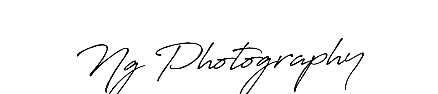 Design your own signature with our free online signature maker. With this signature software, you can create a handwritten (Antro_Vectra_Bolder) signature for name Ng Photography. Ng Photography signature style 7 images and pictures png