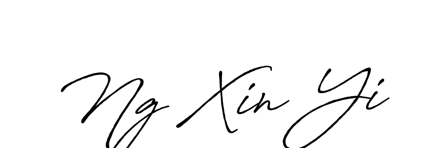 Create a beautiful signature design for name Ng Xin Yi. With this signature (Antro_Vectra_Bolder) fonts, you can make a handwritten signature for free. Ng Xin Yi signature style 7 images and pictures png