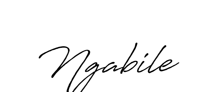 How to make Ngabile name signature. Use Antro_Vectra_Bolder style for creating short signs online. This is the latest handwritten sign. Ngabile signature style 7 images and pictures png