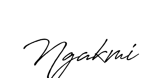 How to make Ngakmi name signature. Use Antro_Vectra_Bolder style for creating short signs online. This is the latest handwritten sign. Ngakmi signature style 7 images and pictures png
