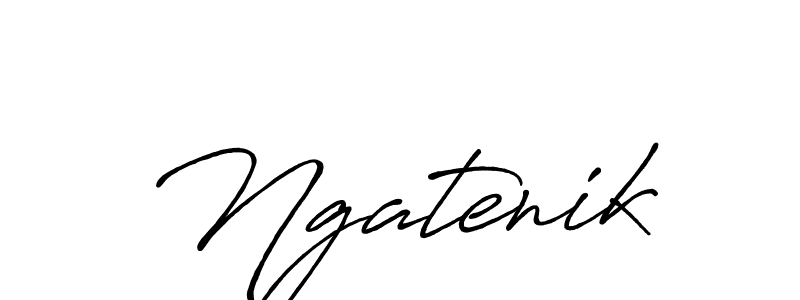 Use a signature maker to create a handwritten signature online. With this signature software, you can design (Antro_Vectra_Bolder) your own signature for name Ngatenik. Ngatenik signature style 7 images and pictures png