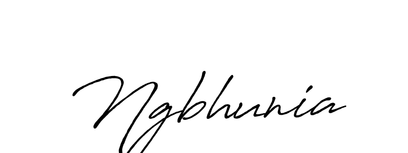 Make a beautiful signature design for name Ngbhunia. With this signature (Antro_Vectra_Bolder) style, you can create a handwritten signature for free. Ngbhunia signature style 7 images and pictures png
