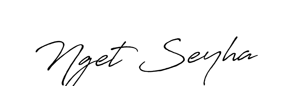 Nget Seyha stylish signature style. Best Handwritten Sign (Antro_Vectra_Bolder) for my name. Handwritten Signature Collection Ideas for my name Nget Seyha. Nget Seyha signature style 7 images and pictures png