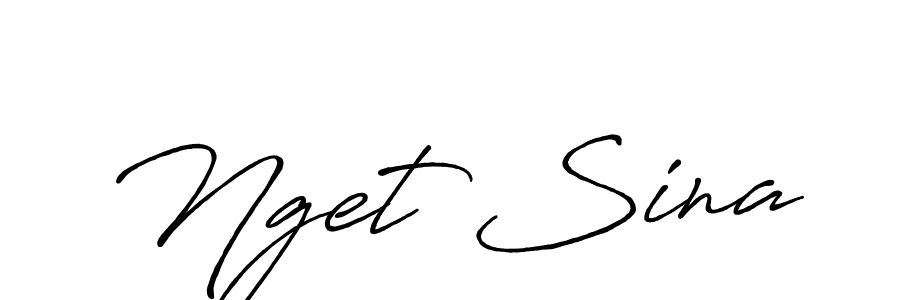 Also we have Nget Sina name is the best signature style. Create professional handwritten signature collection using Antro_Vectra_Bolder autograph style. Nget Sina signature style 7 images and pictures png