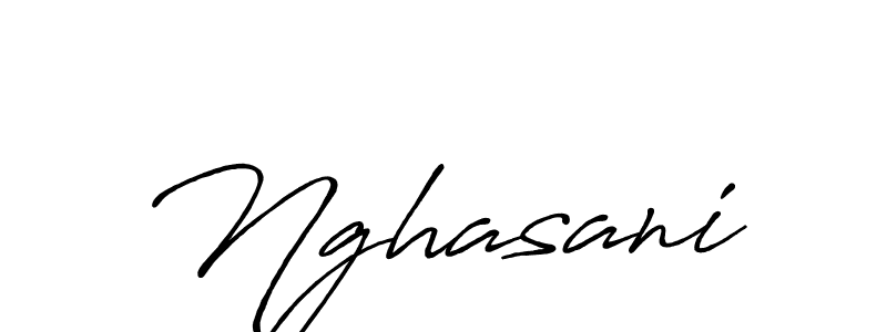 Use a signature maker to create a handwritten signature online. With this signature software, you can design (Antro_Vectra_Bolder) your own signature for name Nghasani. Nghasani signature style 7 images and pictures png