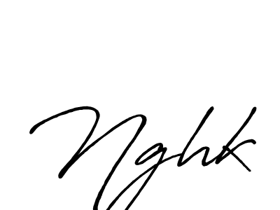 How to make Nghk name signature. Use Antro_Vectra_Bolder style for creating short signs online. This is the latest handwritten sign. Nghk signature style 7 images and pictures png