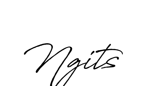 Create a beautiful signature design for name Ngits. With this signature (Antro_Vectra_Bolder) fonts, you can make a handwritten signature for free. Ngits signature style 7 images and pictures png