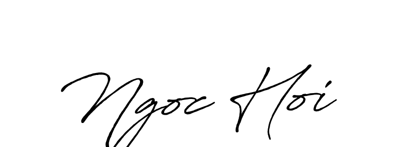 Use a signature maker to create a handwritten signature online. With this signature software, you can design (Antro_Vectra_Bolder) your own signature for name Ngoc Hoi. Ngoc Hoi signature style 7 images and pictures png