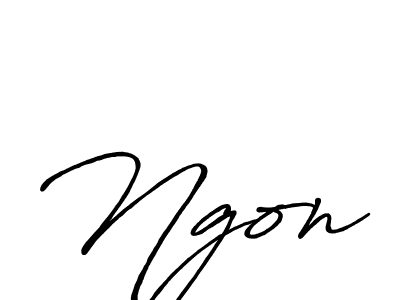 Ngon stylish signature style. Best Handwritten Sign (Antro_Vectra_Bolder) for my name. Handwritten Signature Collection Ideas for my name Ngon. Ngon signature style 7 images and pictures png