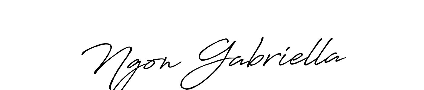 Also You can easily find your signature by using the search form. We will create Ngon Gabriella name handwritten signature images for you free of cost using Antro_Vectra_Bolder sign style. Ngon Gabriella signature style 7 images and pictures png