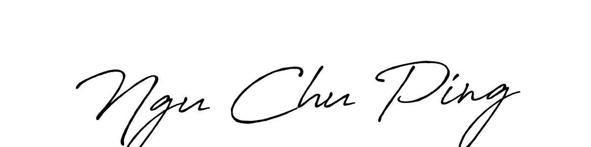 You should practise on your own different ways (Antro_Vectra_Bolder) to write your name (Ngu Chu Ping) in signature. don't let someone else do it for you. Ngu Chu Ping signature style 7 images and pictures png