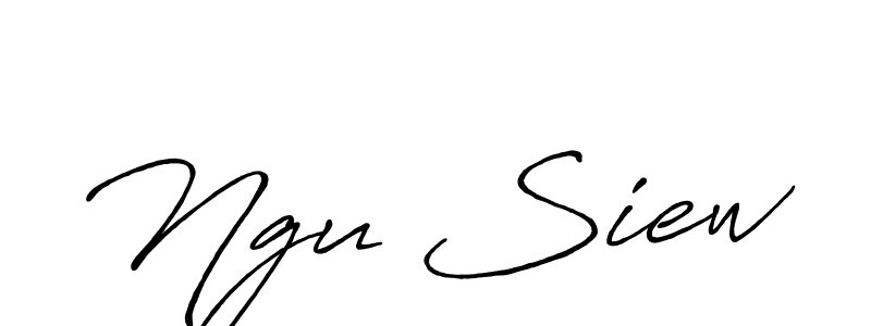 Design your own signature with our free online signature maker. With this signature software, you can create a handwritten (Antro_Vectra_Bolder) signature for name Ngu Siew. Ngu Siew signature style 7 images and pictures png