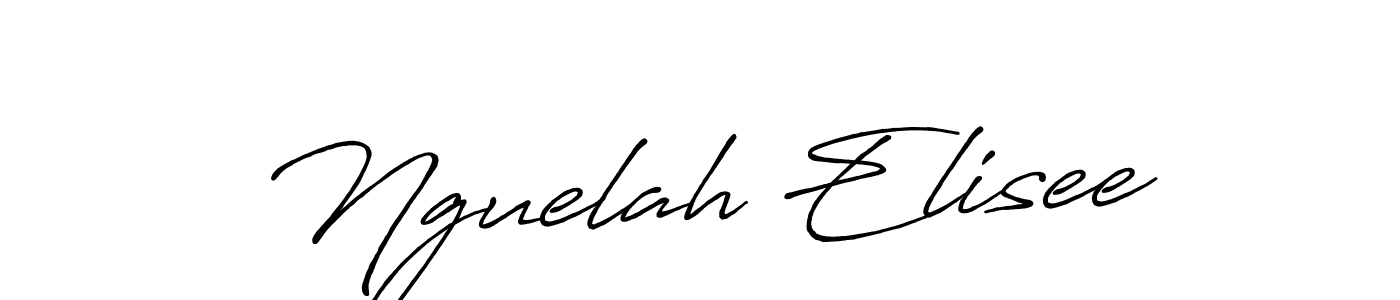 Also we have Nguelah Elisee name is the best signature style. Create professional handwritten signature collection using Antro_Vectra_Bolder autograph style. Nguelah Elisee signature style 7 images and pictures png