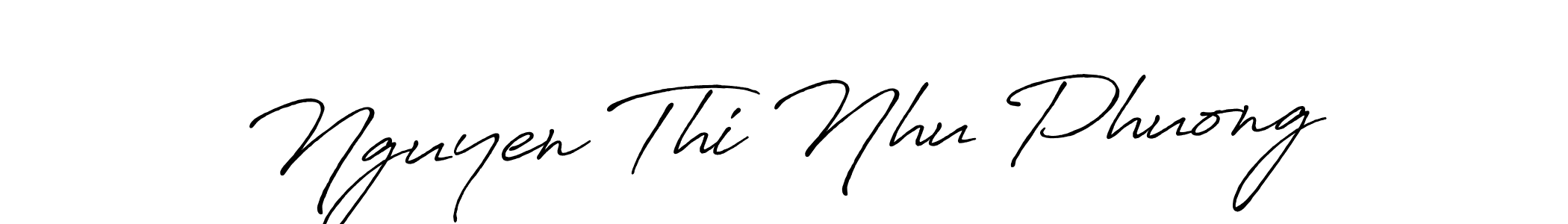 Create a beautiful signature design for name Nguyen Thi Nhu Phuong. With this signature (Antro_Vectra_Bolder) fonts, you can make a handwritten signature for free. Nguyen Thi Nhu Phuong signature style 7 images and pictures png