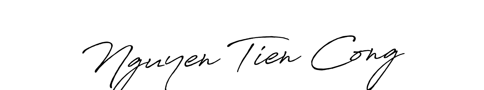 Create a beautiful signature design for name Nguyen Tien Cong. With this signature (Antro_Vectra_Bolder) fonts, you can make a handwritten signature for free. Nguyen Tien Cong signature style 7 images and pictures png