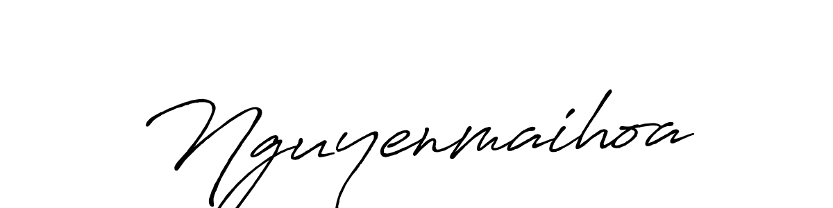 Make a short Nguyenmaihoa signature style. Manage your documents anywhere anytime using Antro_Vectra_Bolder. Create and add eSignatures, submit forms, share and send files easily. Nguyenmaihoa signature style 7 images and pictures png