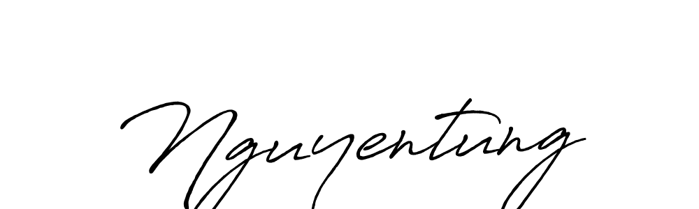 Nguyentung stylish signature style. Best Handwritten Sign (Antro_Vectra_Bolder) for my name. Handwritten Signature Collection Ideas for my name Nguyentung. Nguyentung signature style 7 images and pictures png