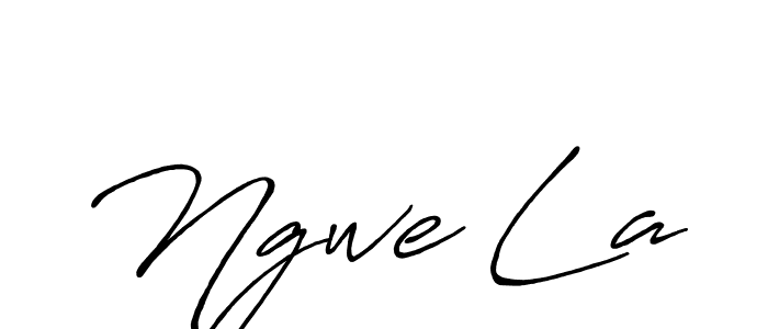 Create a beautiful signature design for name Ngwe La. With this signature (Antro_Vectra_Bolder) fonts, you can make a handwritten signature for free. Ngwe La signature style 7 images and pictures png