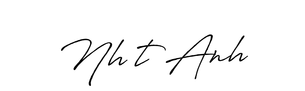 Nhật Anh stylish signature style. Best Handwritten Sign (Antro_Vectra_Bolder) for my name. Handwritten Signature Collection Ideas for my name Nhật Anh. Nhật Anh signature style 7 images and pictures png