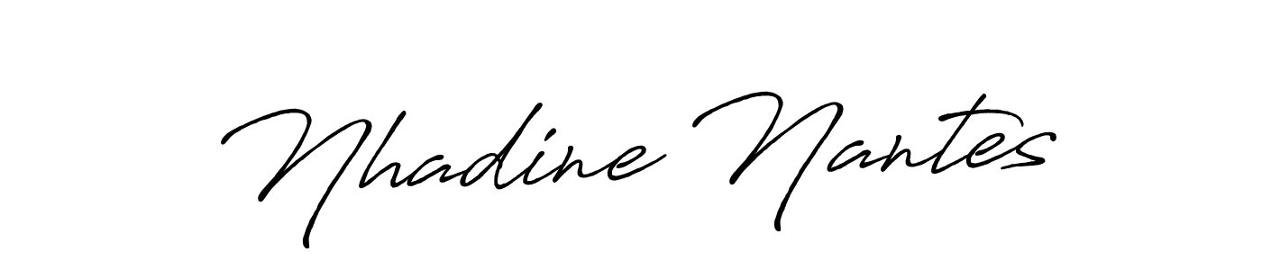 Use a signature maker to create a handwritten signature online. With this signature software, you can design (Antro_Vectra_Bolder) your own signature for name Nhadine Nantes. Nhadine Nantes signature style 7 images and pictures png