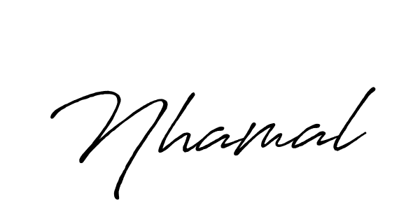 It looks lik you need a new signature style for name Nhamal. Design unique handwritten (Antro_Vectra_Bolder) signature with our free signature maker in just a few clicks. Nhamal signature style 7 images and pictures png