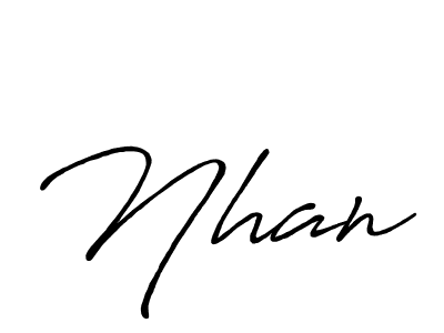 Create a beautiful signature design for name Nhan. With this signature (Antro_Vectra_Bolder) fonts, you can make a handwritten signature for free. Nhan signature style 7 images and pictures png