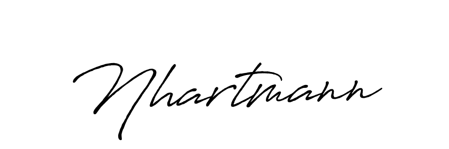 Make a beautiful signature design for name Nhartmann. With this signature (Antro_Vectra_Bolder) style, you can create a handwritten signature for free. Nhartmann signature style 7 images and pictures png