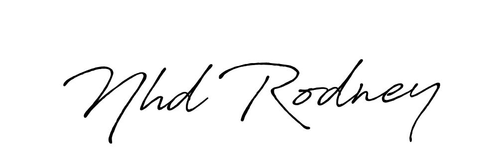 How to make Nhd Rodney signature? Antro_Vectra_Bolder is a professional autograph style. Create handwritten signature for Nhd Rodney name. Nhd Rodney signature style 7 images and pictures png