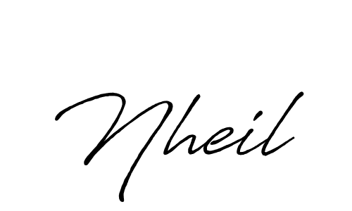 Also we have Nheil name is the best signature style. Create professional handwritten signature collection using Antro_Vectra_Bolder autograph style. Nheil signature style 7 images and pictures png