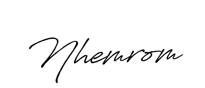 Here are the top 10 professional signature styles for the name Nhemrom. These are the best autograph styles you can use for your name. Nhemrom signature style 7 images and pictures png