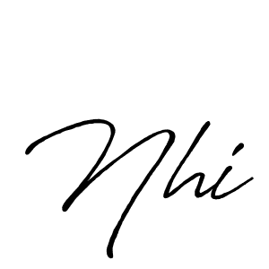 Make a beautiful signature design for name Nhi. Use this online signature maker to create a handwritten signature for free. Nhi signature style 7 images and pictures png