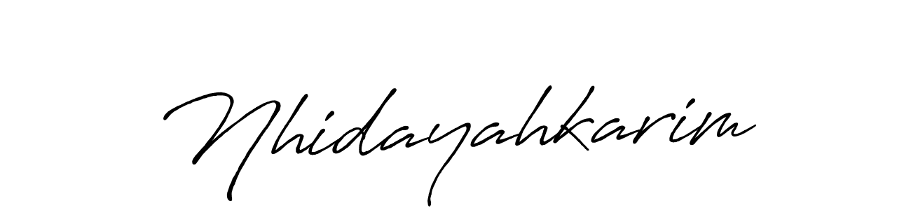 Also we have Nhidayahkarim name is the best signature style. Create professional handwritten signature collection using Antro_Vectra_Bolder autograph style. Nhidayahkarim signature style 7 images and pictures png