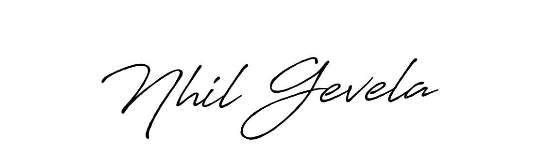 The best way (Antro_Vectra_Bolder) to make a short signature is to pick only two or three words in your name. The name Nhil Gevela include a total of six letters. For converting this name. Nhil Gevela signature style 7 images and pictures png