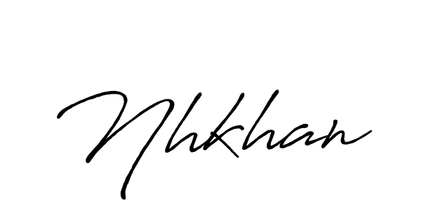 Nhkhan stylish signature style. Best Handwritten Sign (Antro_Vectra_Bolder) for my name. Handwritten Signature Collection Ideas for my name Nhkhan. Nhkhan signature style 7 images and pictures png