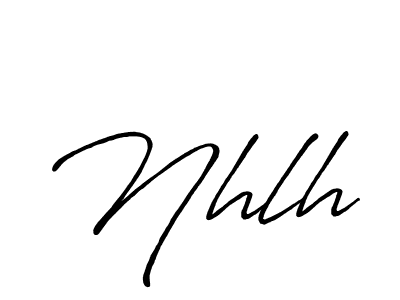 How to make Nhlh signature? Antro_Vectra_Bolder is a professional autograph style. Create handwritten signature for Nhlh name. Nhlh signature style 7 images and pictures png