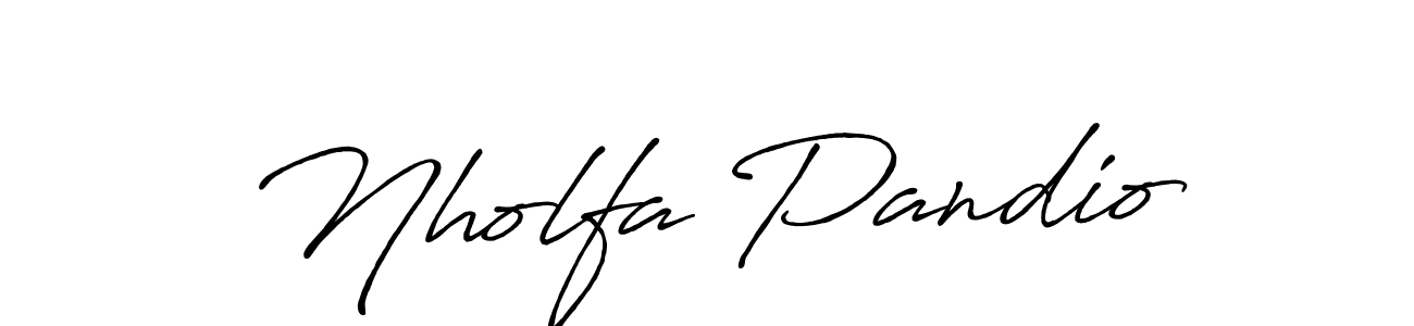 Design your own signature with our free online signature maker. With this signature software, you can create a handwritten (Antro_Vectra_Bolder) signature for name Nholfa Pandio. Nholfa Pandio signature style 7 images and pictures png