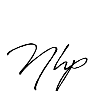 How to make Nhp signature? Antro_Vectra_Bolder is a professional autograph style. Create handwritten signature for Nhp name. Nhp signature style 7 images and pictures png