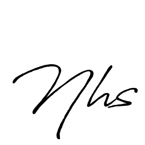 You should practise on your own different ways (Antro_Vectra_Bolder) to write your name (Nhs) in signature. don't let someone else do it for you. Nhs signature style 7 images and pictures png