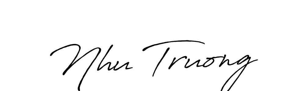 Create a beautiful signature design for name Nhu Truong. With this signature (Antro_Vectra_Bolder) fonts, you can make a handwritten signature for free. Nhu Truong signature style 7 images and pictures png